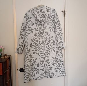 Handmade Upcycled Hooded Quilt Robe With Pockets M